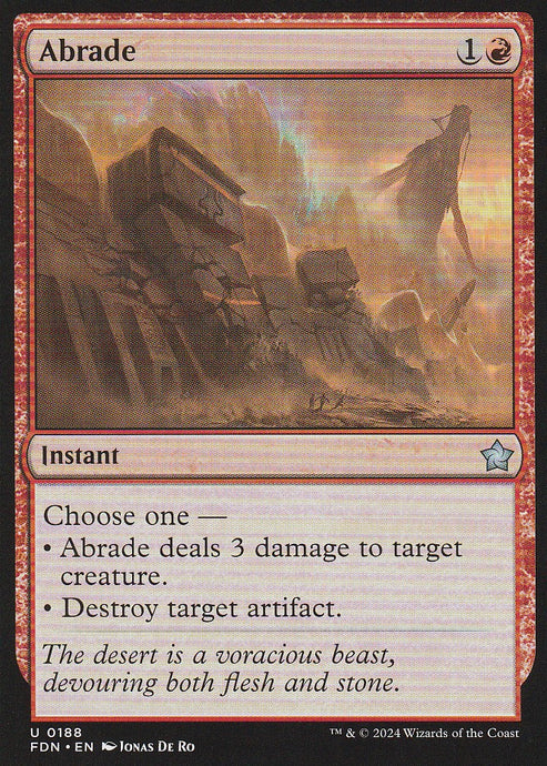 Magic the Gathering: Foundations Abrade FDN U0188 Non-Foil