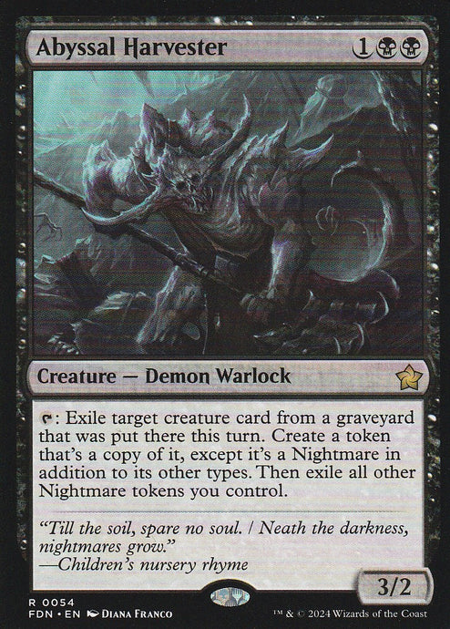 Magic the Gathering: Foundations Abyssal Harvester FDN R0054