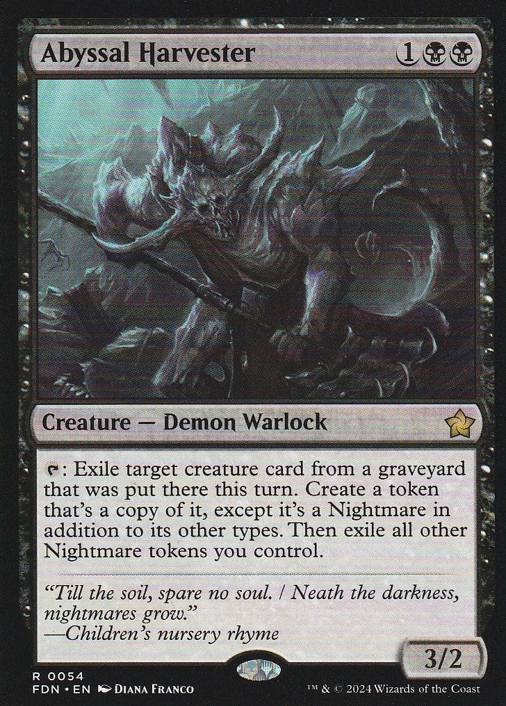 Magic the Gathering: Foundations Abyssal Harvester FDN R0054