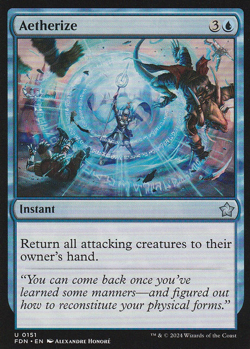Magic the Gathering: Foundations Aetherize FDN U0151 Non-Foil