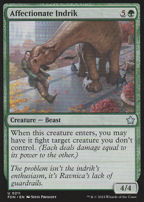 Magic the Gathering: Foundations Affectionate Indrik FDN U0211 Non-Foil