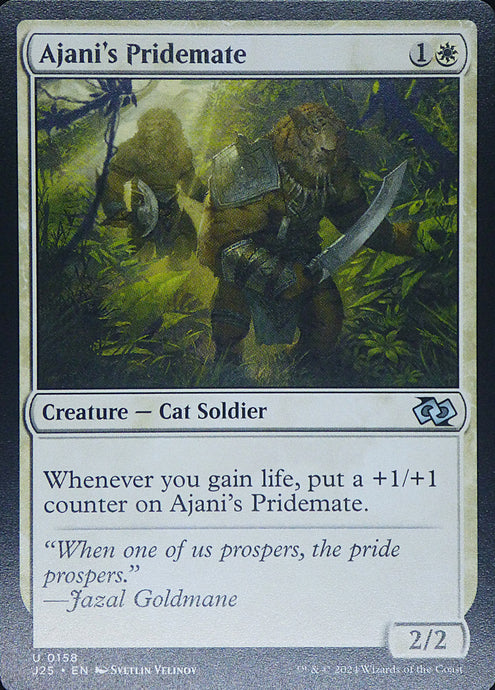 Magic the Gathering: Foundations Jumpstart

Ajani's Pridemate J25 U0158
