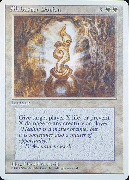 Magic the Gathering: Fourth Edition

Alabaster Potion Fourth C0001