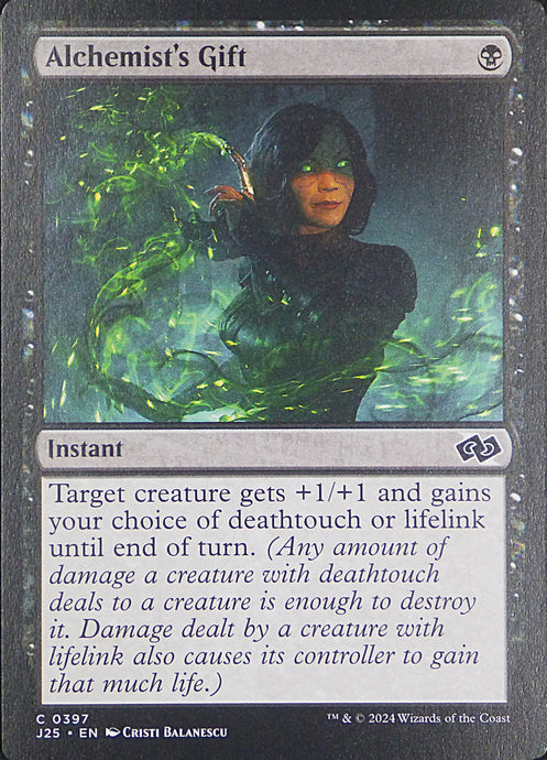 Magic the Gathering: Foundations Jumpstart

Alchemist's Gift J25 C0397