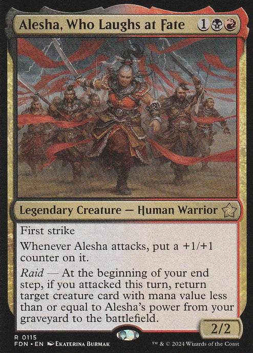 Magic the Gathering: Foundations Alesha Who Laughs at Fate FDN R0115 Non-Foil
