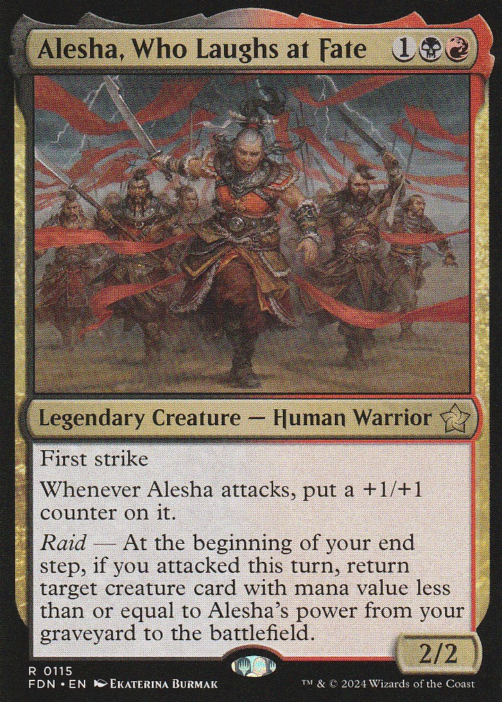 Magic the Gathering: Foundations Alesha Who Laughs at Fate FDN R0115 Non-Foil