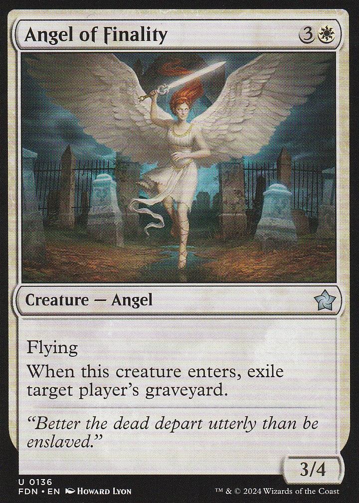Magic the Gathering: Foundations Angel of Finality FDN U0136 Non-Foil