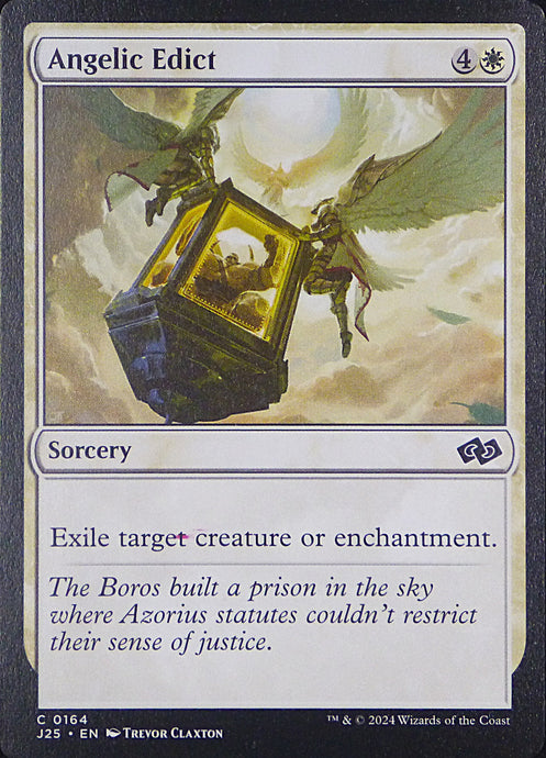 Magic the Gathering: Foundations Jumpstart

Angelic Edict J25 C0164
