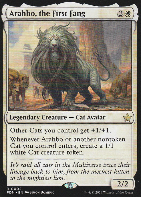 Magic the Gathering: Foundations Arahbo, the First Fang FDN R0002 Non-Foil