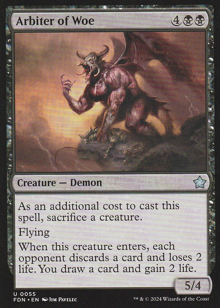 Magic the Gathering: Foundations Arbiter of Woe FDN U0055 Non-Foil