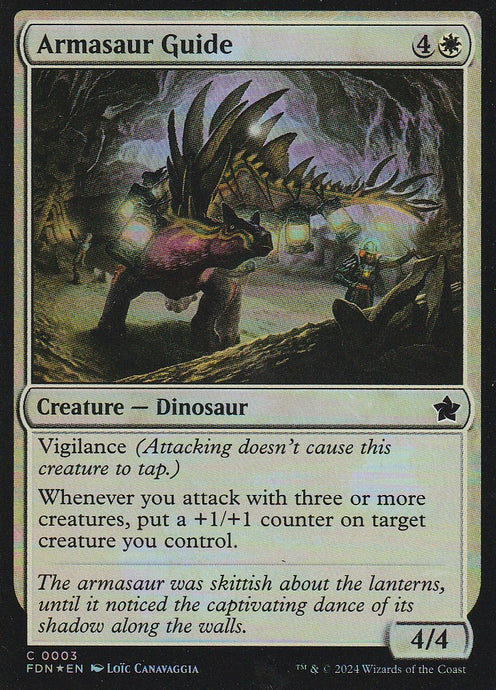 Magic the Gathering: Foundations Armasaur Guide FDN C0003 Foil