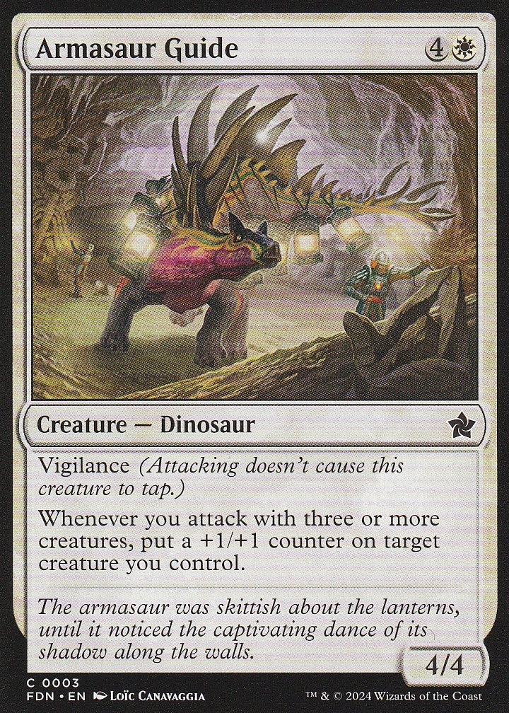 Magic the Gathering: Foundations Armasaur Guide FDN C0003 Non-Foil
