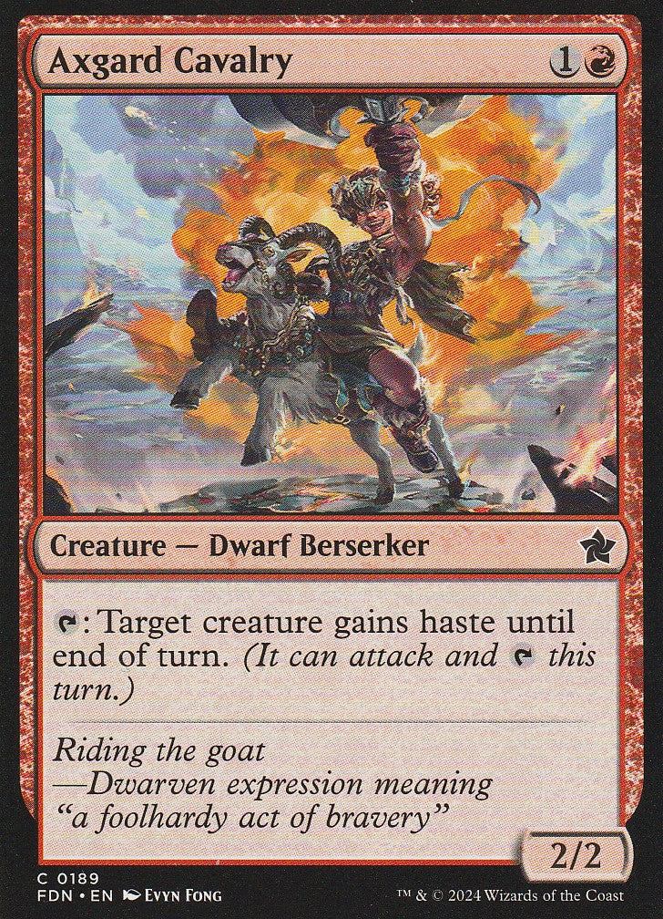 Magic the Fathering: Foundations Axgard Cavalry FDN C0189 Non-Foil
