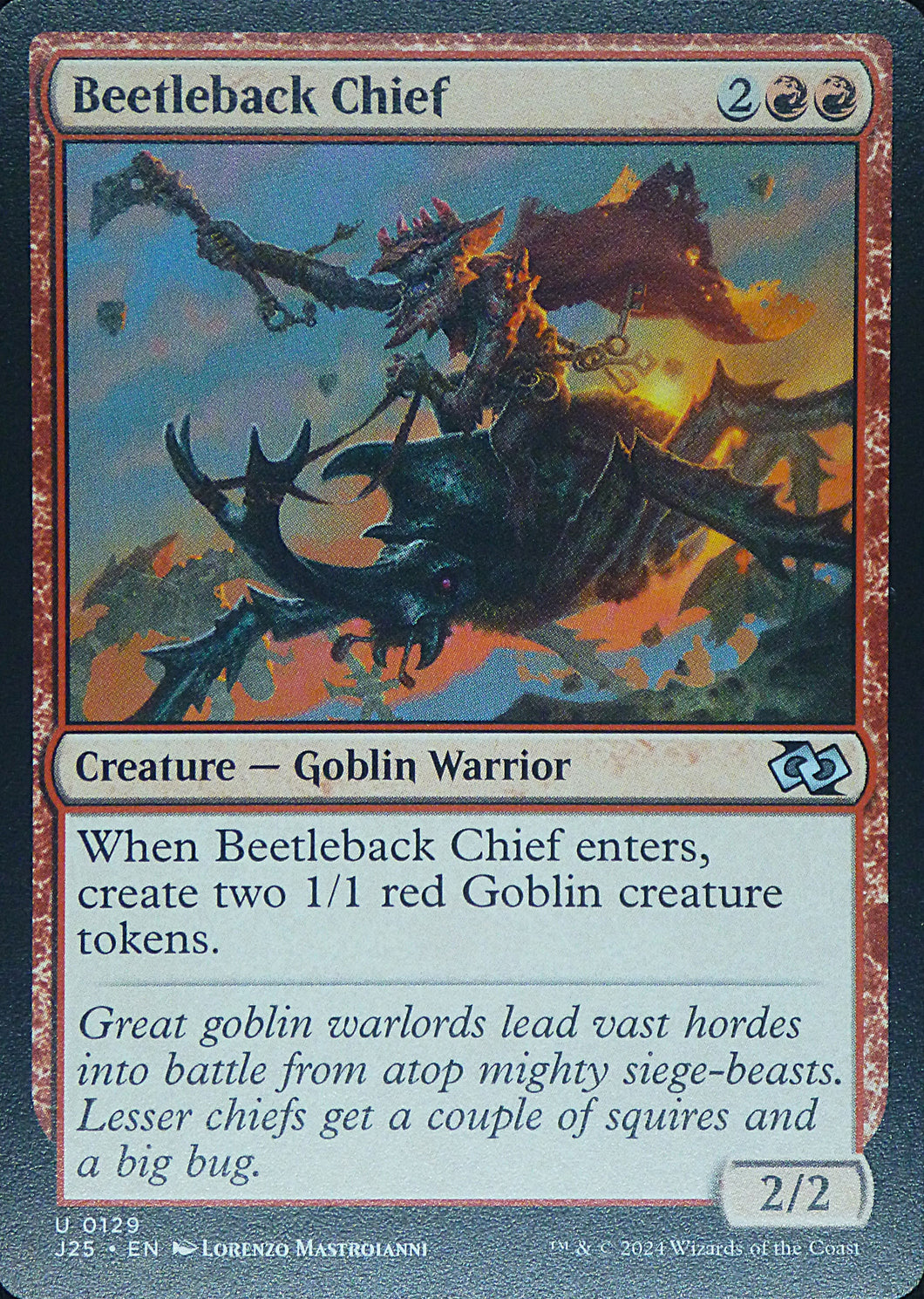 Magic the Gathering: Foundations Jumpstart

Beetleback Chief J25 U0129