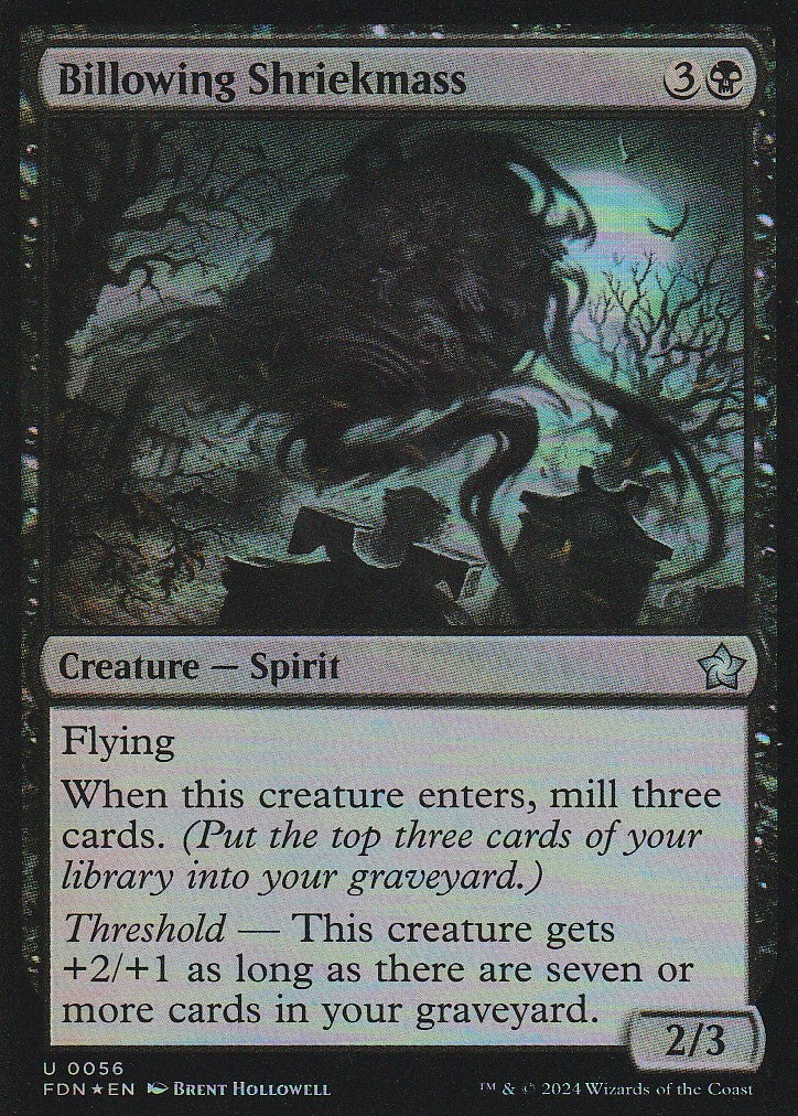 Magic the Gathering: Foundations Billowing Shriekmass FDN U0056 Foil