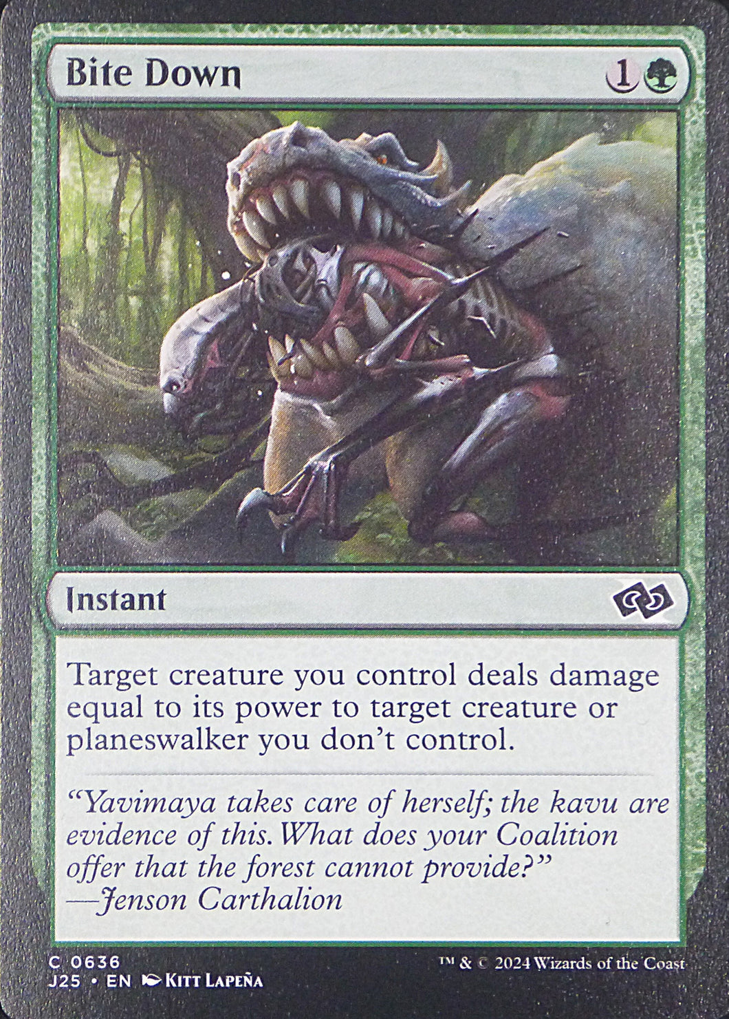 Magic the Gathering: Foundations Jumpstart

Bite Down J25 C0636