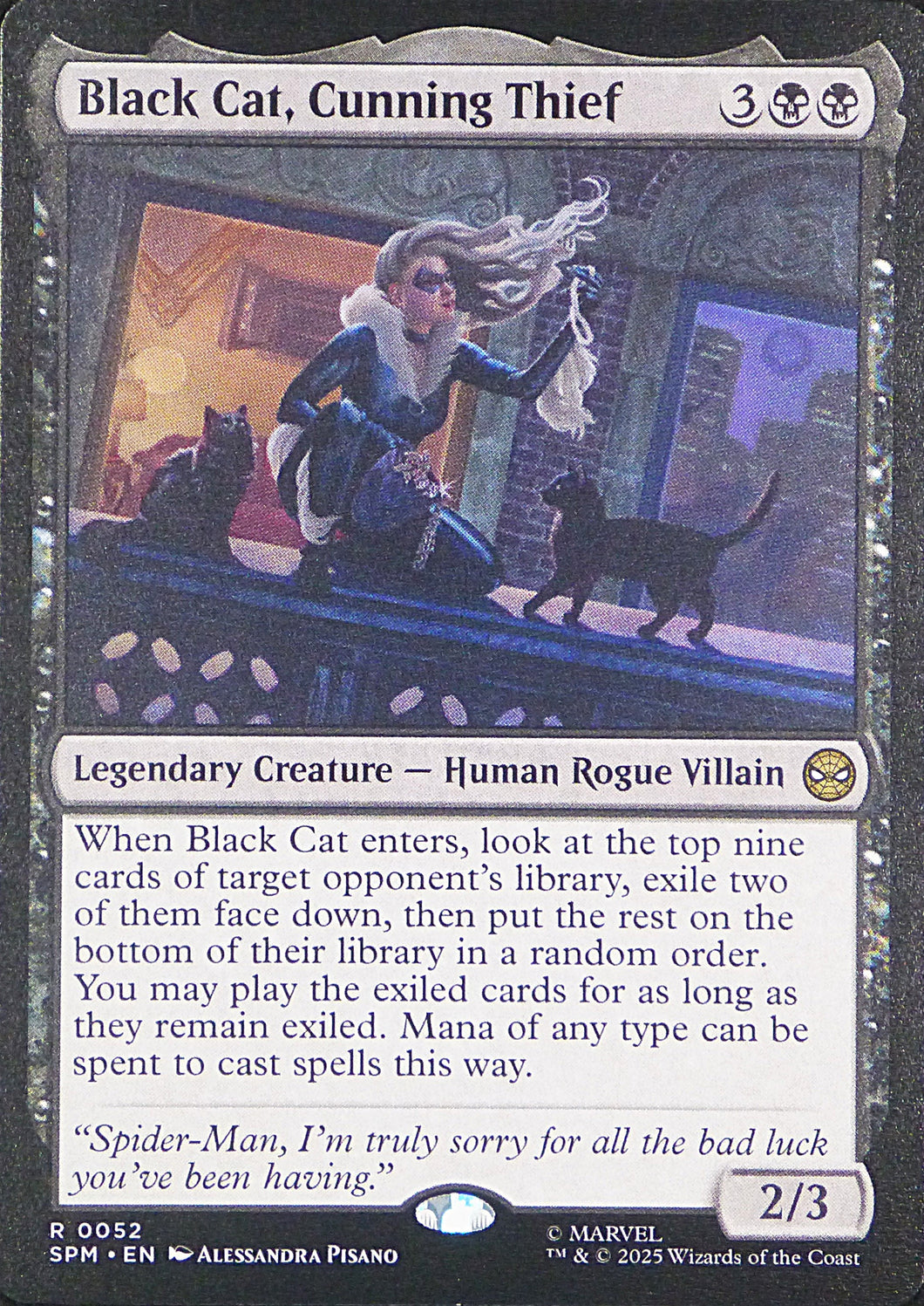 Magic the Gathering: Spider-Man

Black Cat, Cunning Thief SPM R0052
