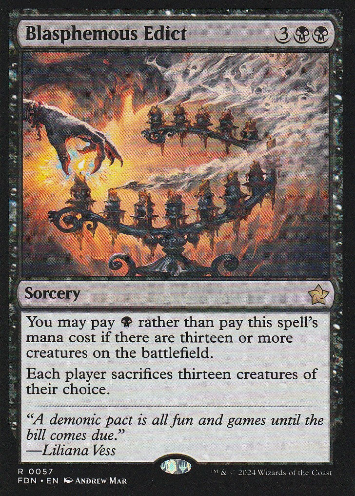 Magic the Gathering: Foundations Blasphemous Edict FDN R0057 Non-Foil