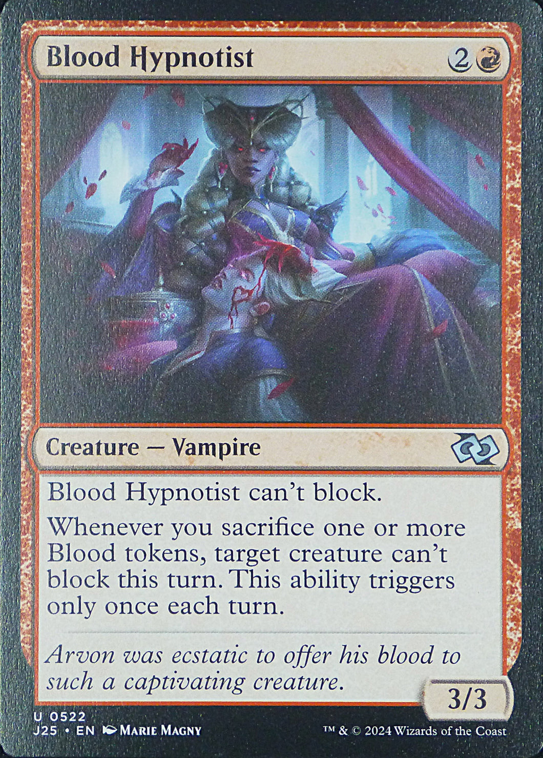 Magic the Gathering: Foundations Jumpstart

Blood Hypnotist J25 U0522