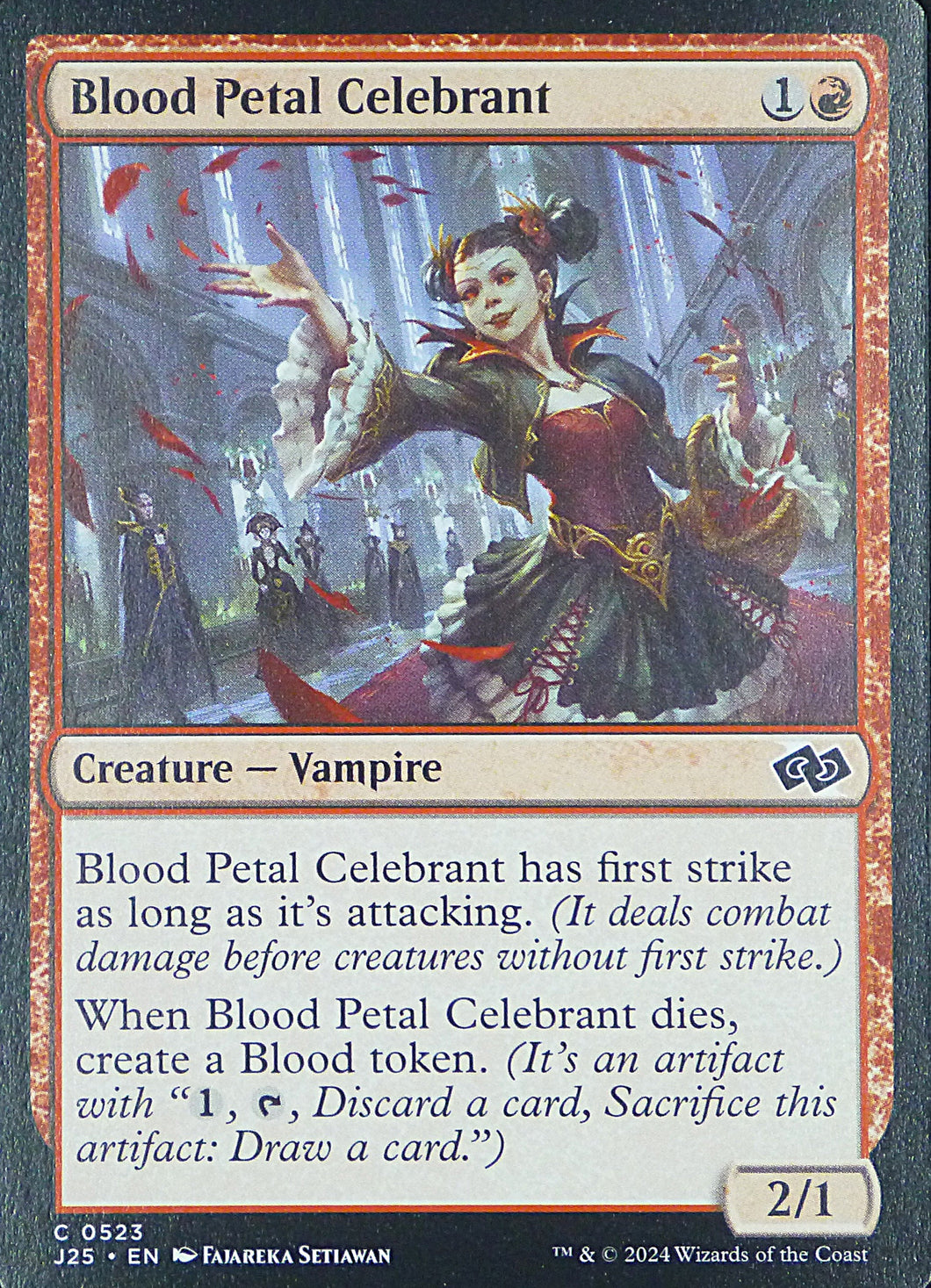 Magic the Gathering: Foundations Jumpstart

Blood Petal Celebrant J25 C0523