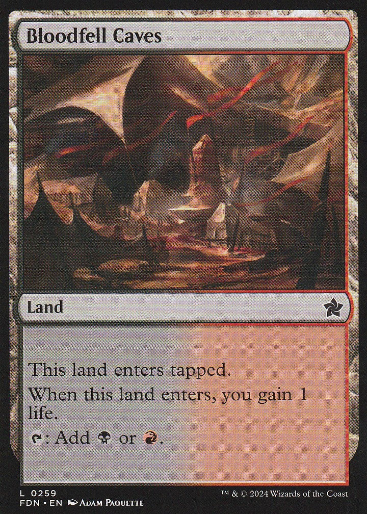 Magic the Gathering: Foundations Bloodfell Caves FDN L0259 Non-Foil
