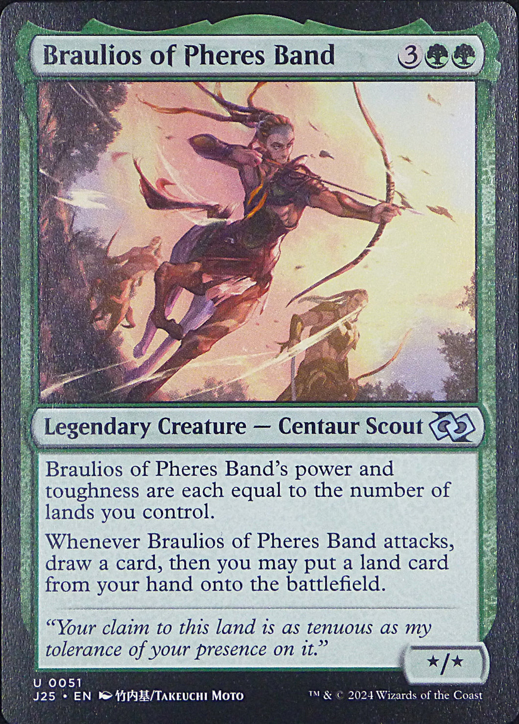 Magic the Gathering: Foundations Jumpstart

Braulious of Pheres Band J25 U0051