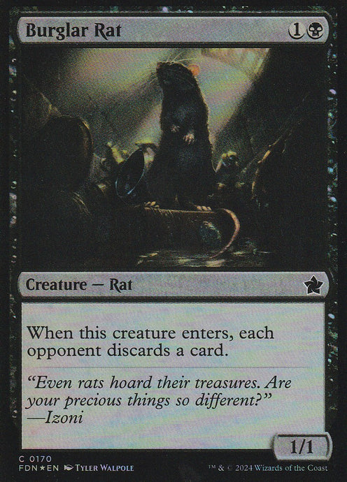Magic the Gathering: Foundations Burglar Rat FDN C0170 Foil