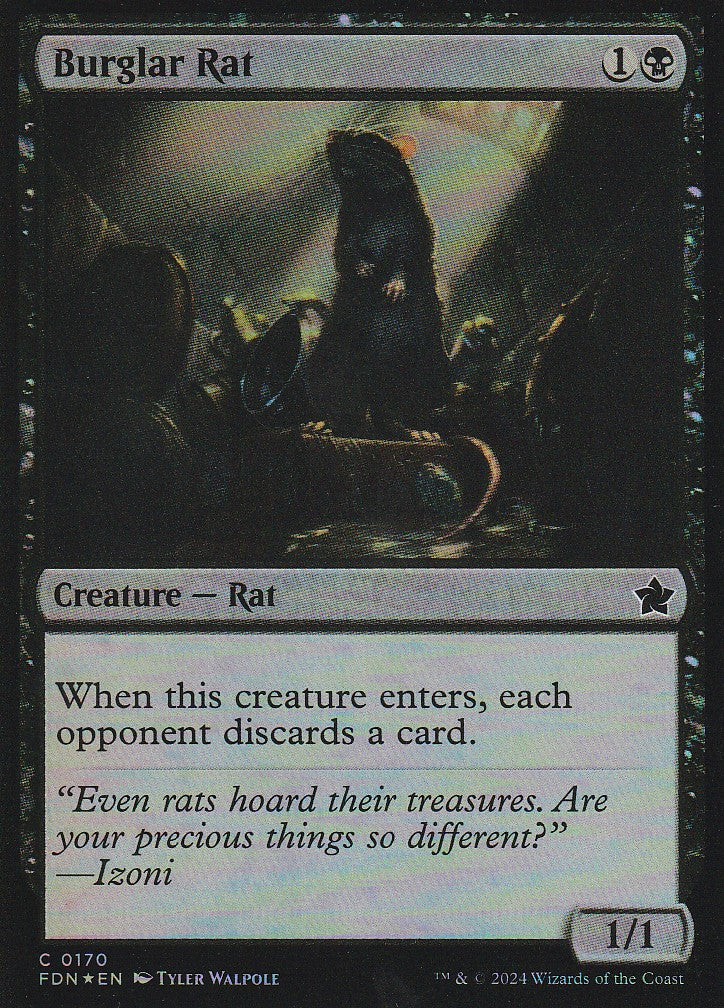 Magic the Gathering: Foundations Burglar Rat FDN C0170 Foil