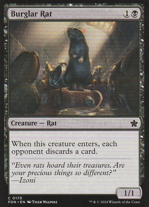 Magic the Gathering: Foundations Burglar Rat FDN C0170 Non-Foil