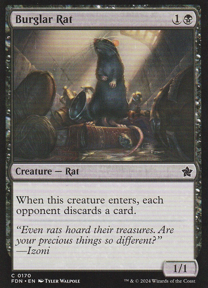 Magic the Gathering: Foundations Burglar Rat FDN C0170 Non-Foil