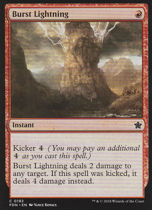 Magic the Gathering: Foundations Burst Lightning FDN C0192 Non-Foil