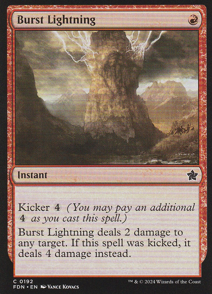 Magic the Gathering: Foundations Burst Lightning FDN C0192 Non-Foil
