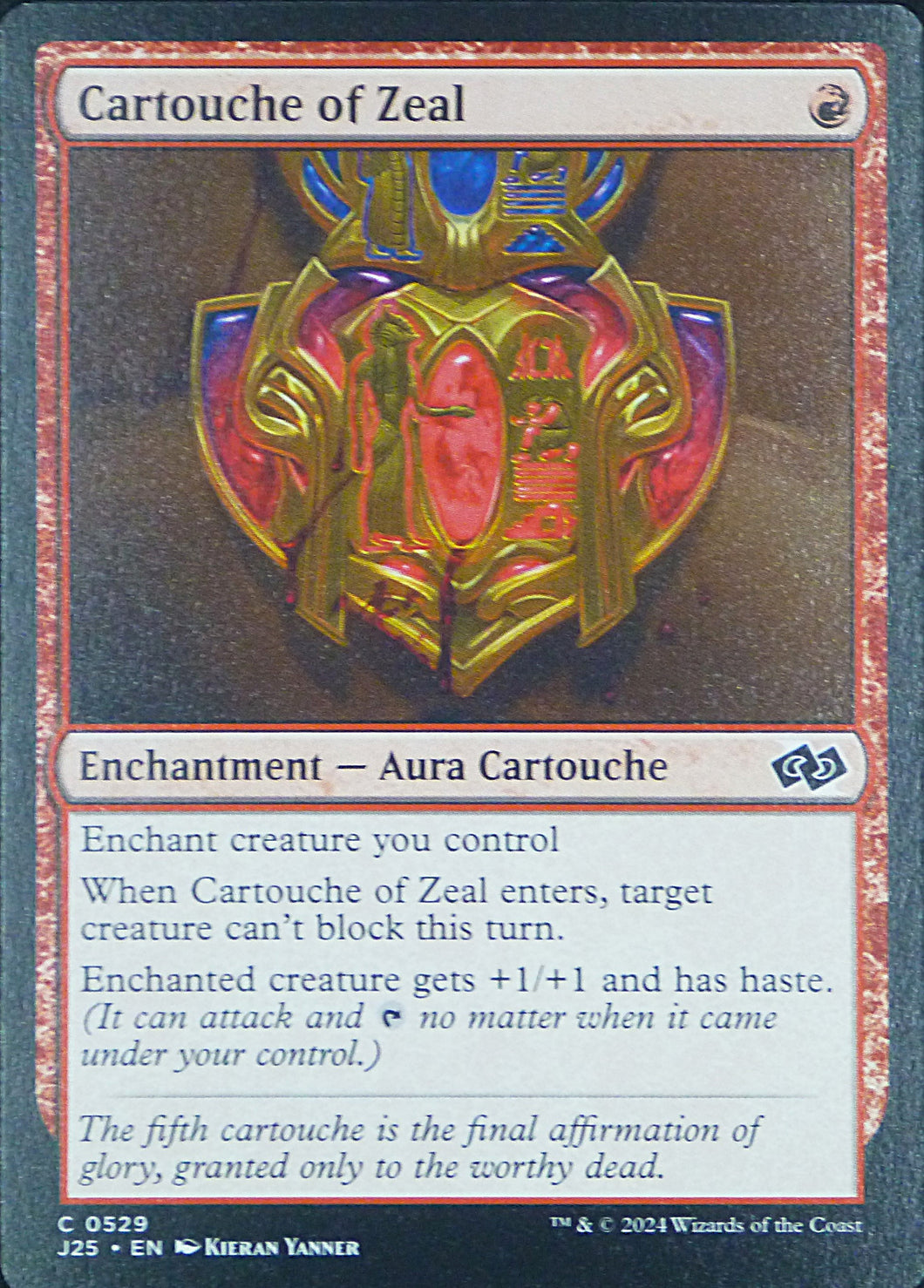 Magic the Gathering: Foundations Jumpstart

Cartouche of Zeal J25 C0529