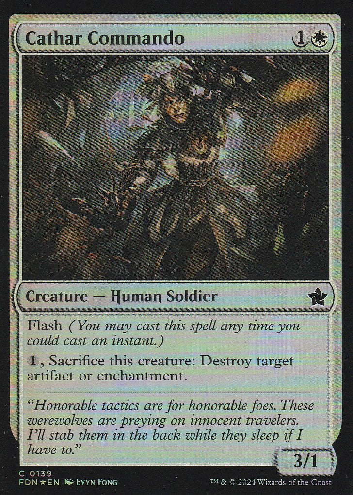Magic the Gathering: Foundations Cathar Commando FDN C0139 Foil