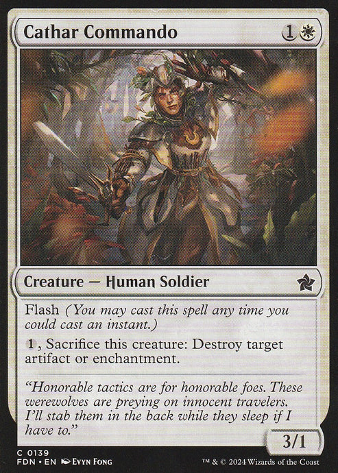 Magic the Gathering: Foundations Cathar Commando FDN C0139 Non-Foil