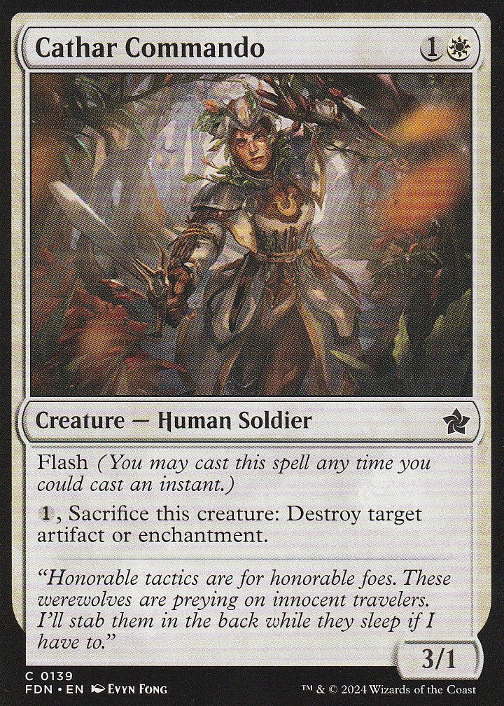Magic the Gathering: Foundations Cathar Commando FDN C0139 Non-Foil