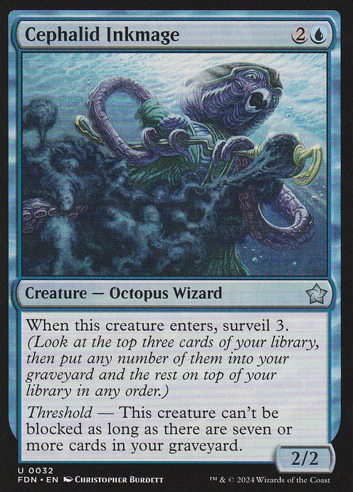 Magic the Gathering: Foundations Cephalid Inkmage FDN U0032 NonFoil