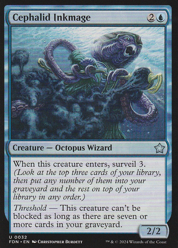 Magic the Gathering: Foundations Cephalid Inkmage FDN U0032 NonFoil