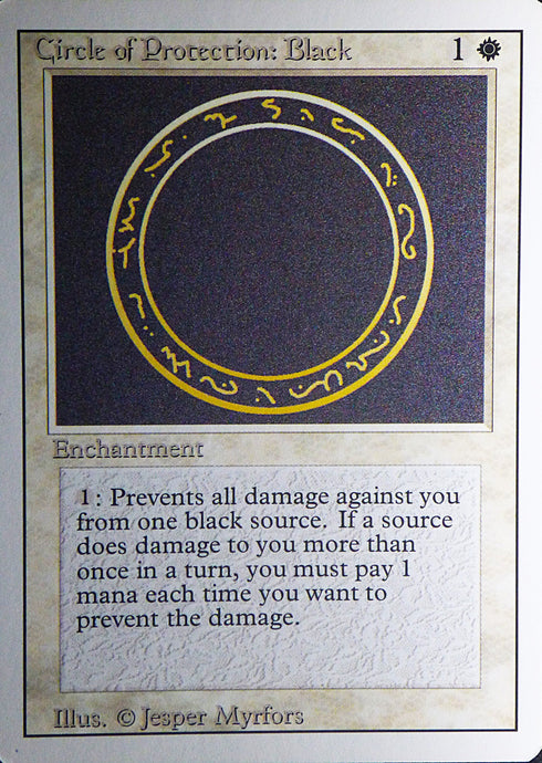 Magic the Gathering: Revised/3rd Edition
Circle of Protection Black - Revised - Common - 009