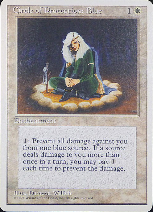 Magic the Gathering: Fourth Edition

Circle of Protection: Blue Fourth C0015