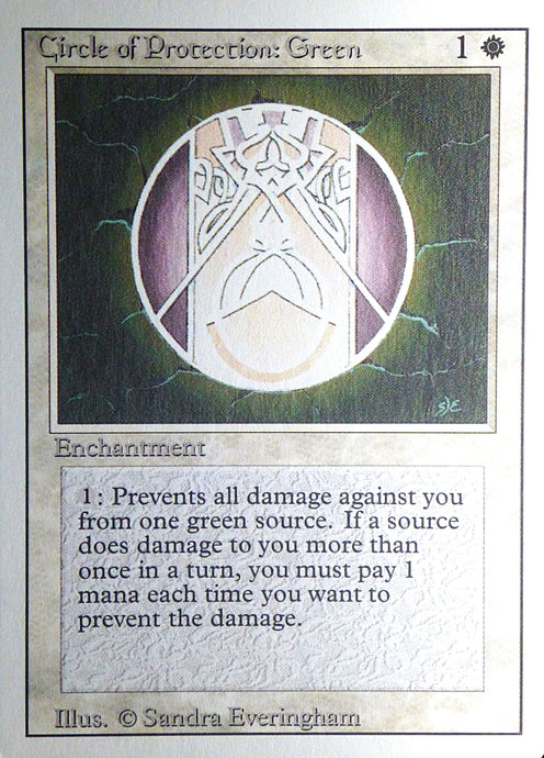 Magic the Gathering: Revised/3rd Edition
Circle of Protection Green - Revised - Common - 011