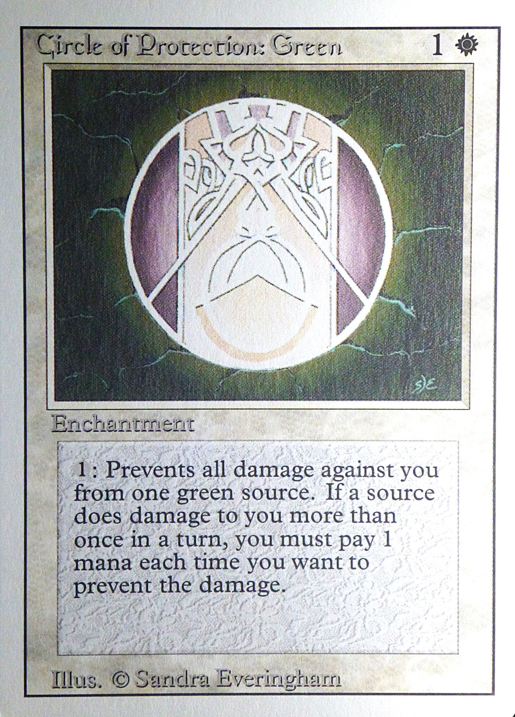 Magic the Gathering: Revised/3rd Edition
Circle of Protection Green - Revised - Common - 011