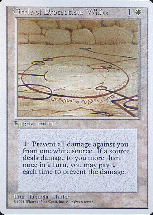 Magic the Gathering: Fourth Edition

Circle of Protection: White Fourth C0018