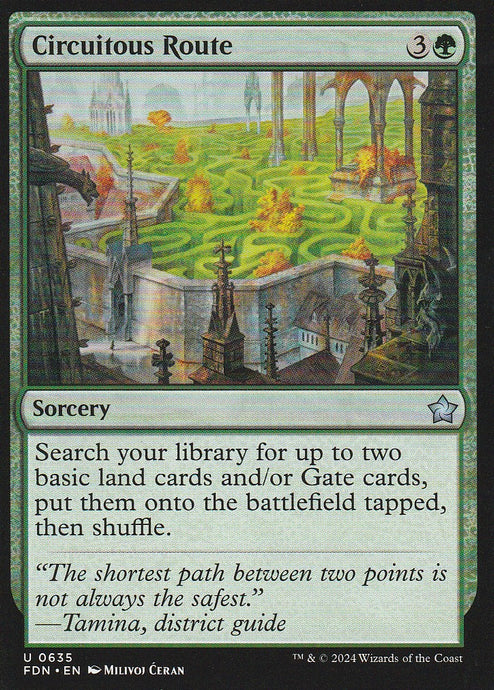 Magic the Gathering: Foundations Circuitous Route FDN U0635 Non-Foil