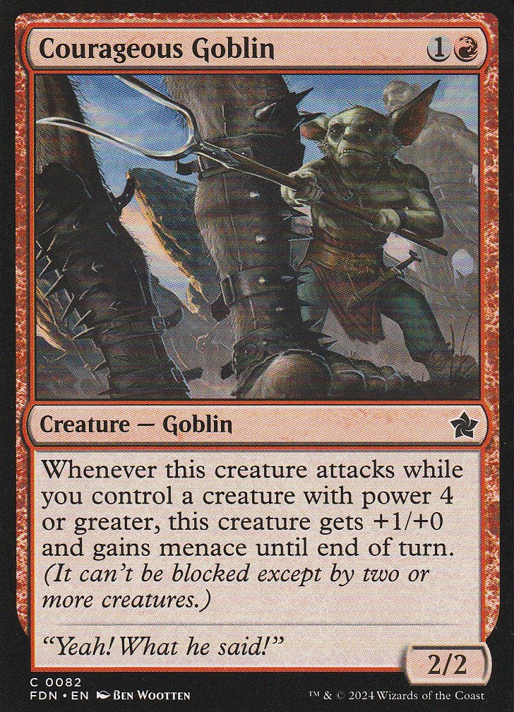 Magic the Gathering: Foundations Courageous Goblin FDN C0082 Non-Foil