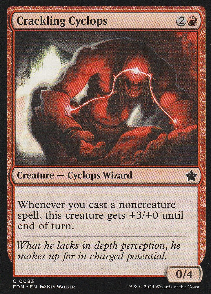 Magic the Gathering: Foundations Crackling Cyclops FDN C0083 Non-Foil