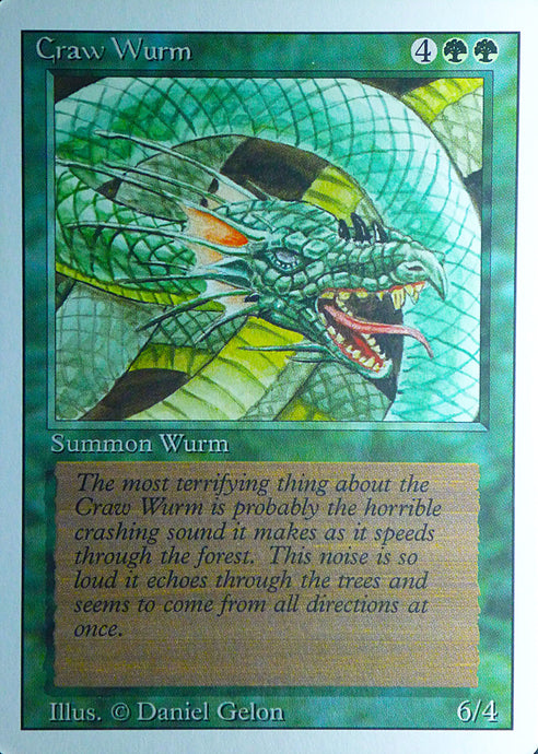 Magic the Gathering: Revised/3rd Edition
Craw Wurm - Revised - Common - 190