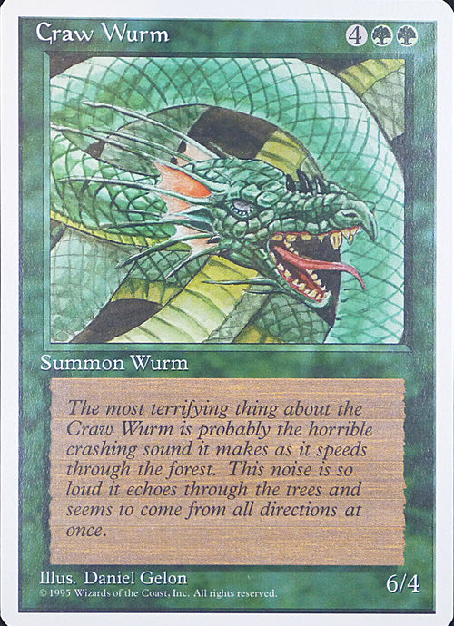 Magic the Gathering: Fourth Edition

Craw Wurm Fourth C0238