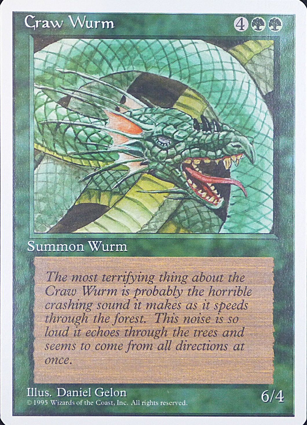 Magic the Gathering: Fourth Edition

Craw Wurm Fourth C0238