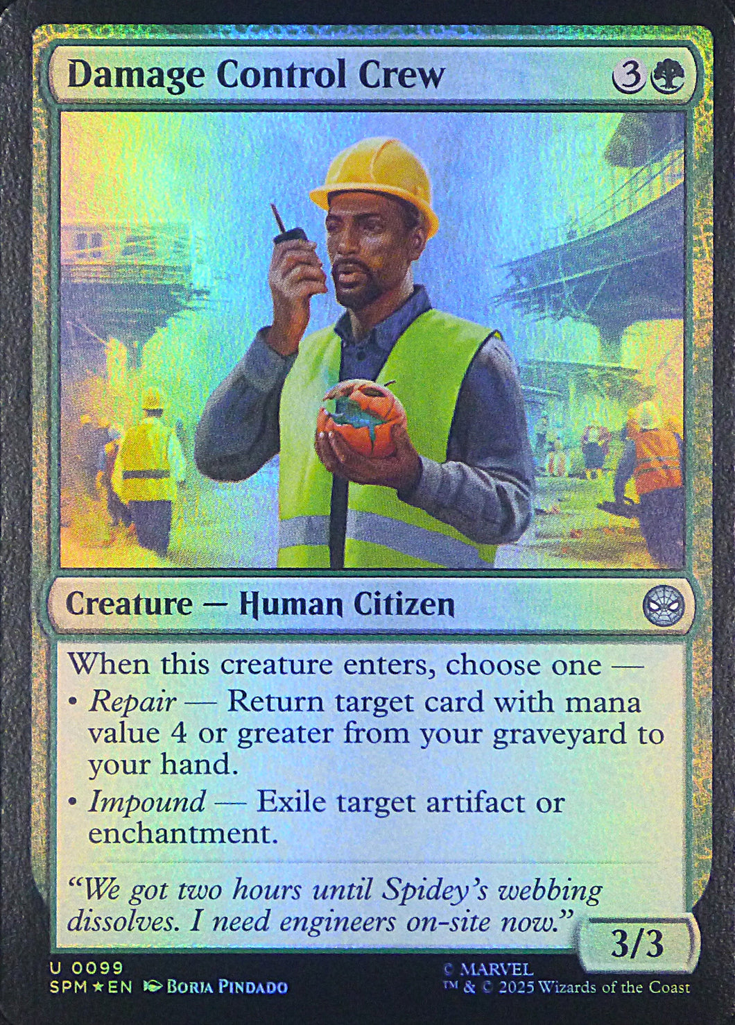 Magic the Gathering: Spider-Man

Damage Control Crew SPM U0099 - Foil